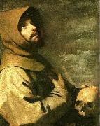 Francisco de Zurbaran st. francis meditating oil on canvas